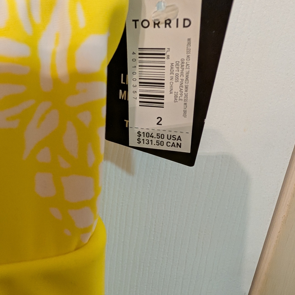 Torrid Bright Yellow Dress with White Floral Print - Picture 4 of 5